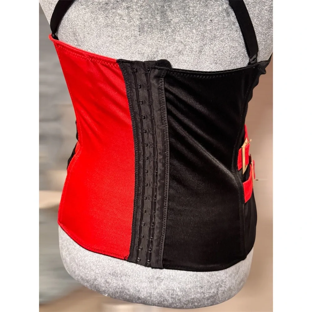 Original DC Comics Harley Quinn Deluxe Costume Corset Top – Red & Black M/L - Picture 7 of 9